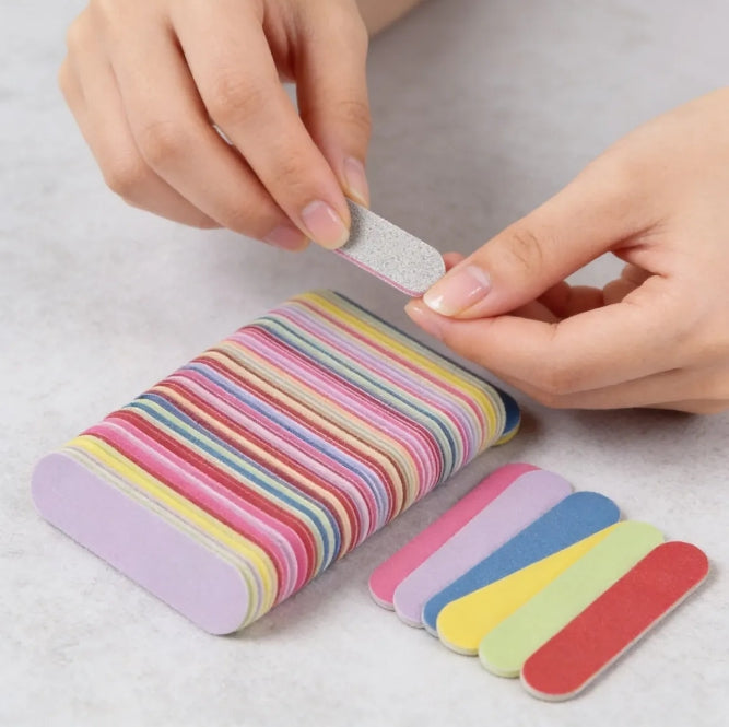 Pack 25 Unidades Mini Limas De Uñas Gramaje 180/240