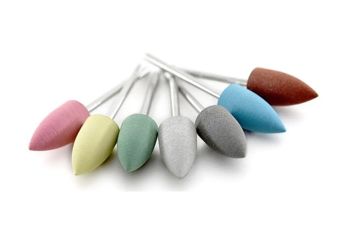 Pack De 7 Fresas Pulidoras De Silicona Para Torno De Uñas