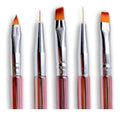 Set De 5 Pinceles De Diseño De Uñas Para Nail Art
