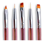 Set De 5 Pinceles De Diseño De Uñas Para Nail Art