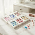 12 Set De Uñas Press On - Degrade Glitter Con Adhesivos