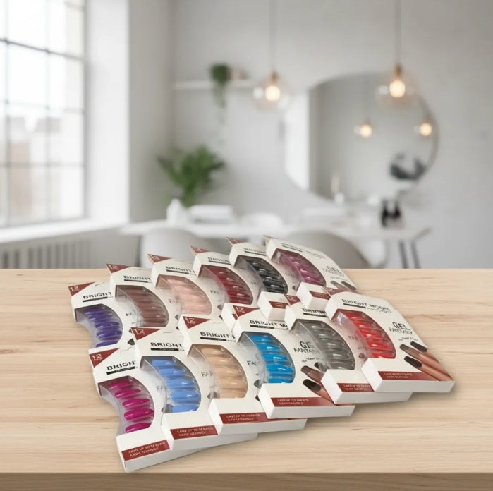Kit Uñas Postizas Gel Fantasy-pack De 12 Kits