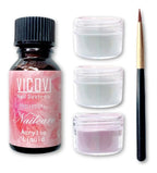 Kit Para Uñas Acrílicas 3 Polímeros Monómero Y Pincel