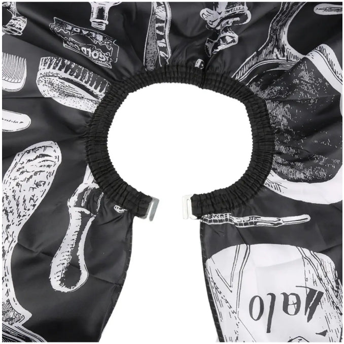 Capa De Peluquería O Barbería Larga Estampada