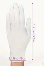 Guantes Blancos Algodon 12 Pares