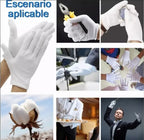 Guantes Blancos Algodon 12 Pares