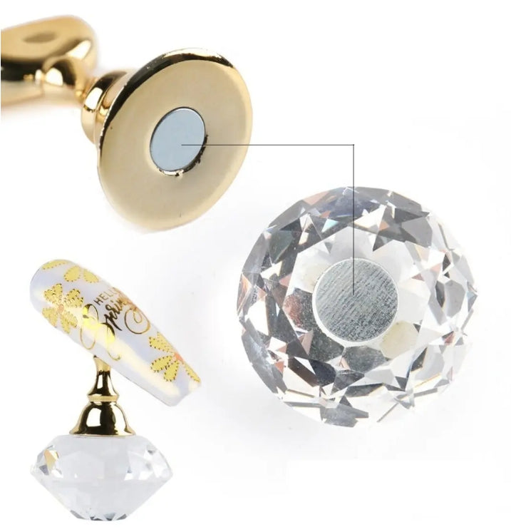 Posa Tips Con Imán Y Base Con Forma De Diamante