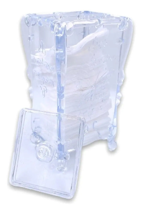 Dispensador O Porta Pétalos De Algodón De Acrílico