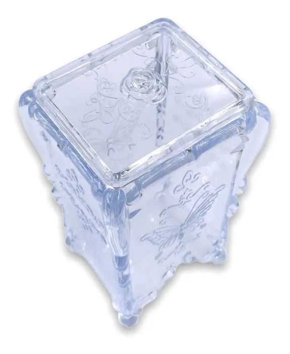 Dispensador O Porta Pétalos De Algodón De Acrílico