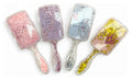 Set De 4 Cepillos Cabello Rectangular Con Glitter