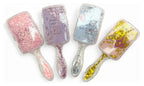 Set De 4 Cepillos Cabello Rectangular Con Glitter