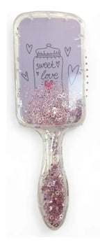 Set De 4 Cepillos Cabello Rectangular Con Glitter