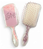 Set De 4 Cepillos Cabello Rectangular Con Glitter