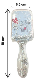 Set De 4 Cepillos Cabello Rectangular Con Glitter
