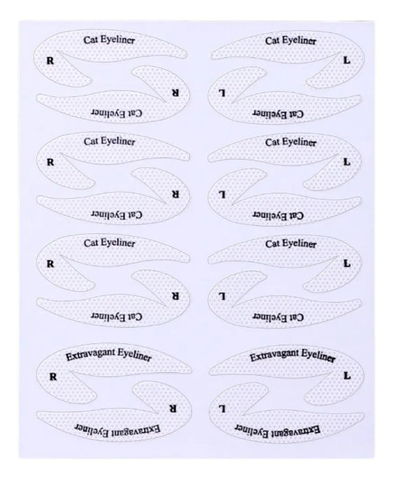 Pack De Plantillas O Stencil Para Sombra De Ojos Y Delineado