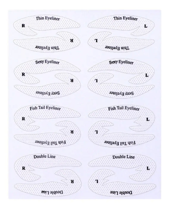 Pack De Plantillas O Stencil Para Sombra De Ojos Y Delineado