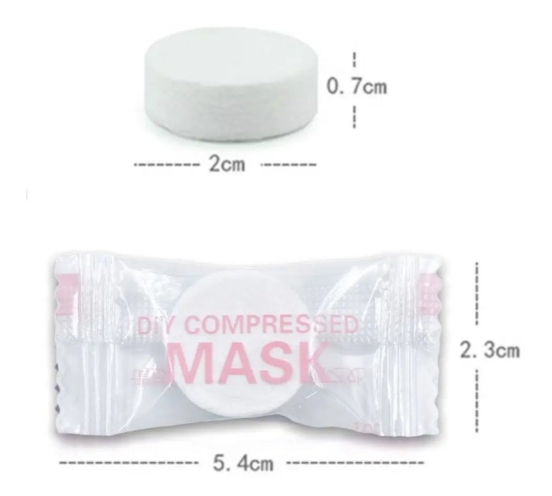 Mascarilla Facial Comprimida De Algodón Sin Activos 30 Un