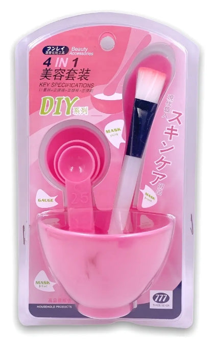Set Para Aplicacion Mascarilla Facial Bowl Con Accesorios