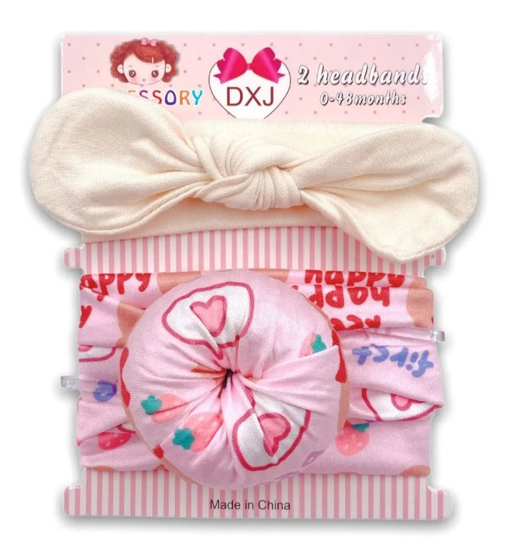 Set De Cintillos Para Bebé: Dona + Lisos