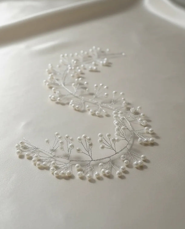 Tocado Moldeable Blanco Para Matrimonio O Fiesta