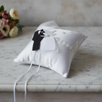 Cojín Para Argollas De Satín Y Encaje Para Bodas, Matrimonio - Novios