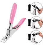 Corta Uñas Postizas, Corta Tips De Acero Kr Rosado