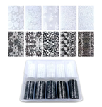 Papel Foil Decorativo Para Uñas Diseño Encajes