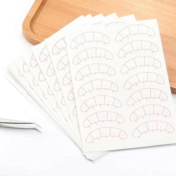 Guías Autoadhesivas Para Extensiones De Pestañas (70 Pares)