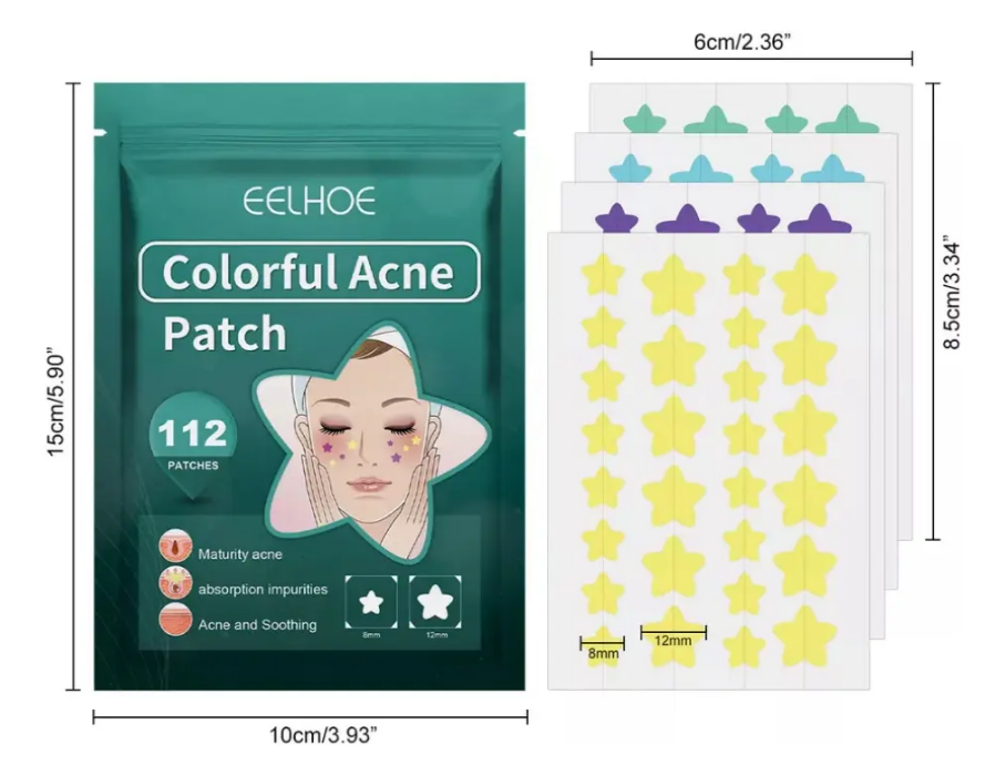 Parche Para Espinilla, Acné En Forma De Estrella 112 Parches
