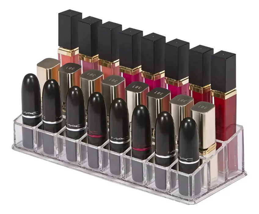 Cosmetiquero Acrilico Caja Maquillaje Organizador 24 Labial