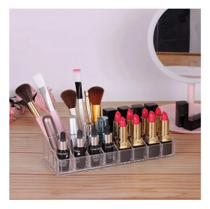 Cosmetiquero Acrilico Caja Maquillaje Organizador 24 Labial