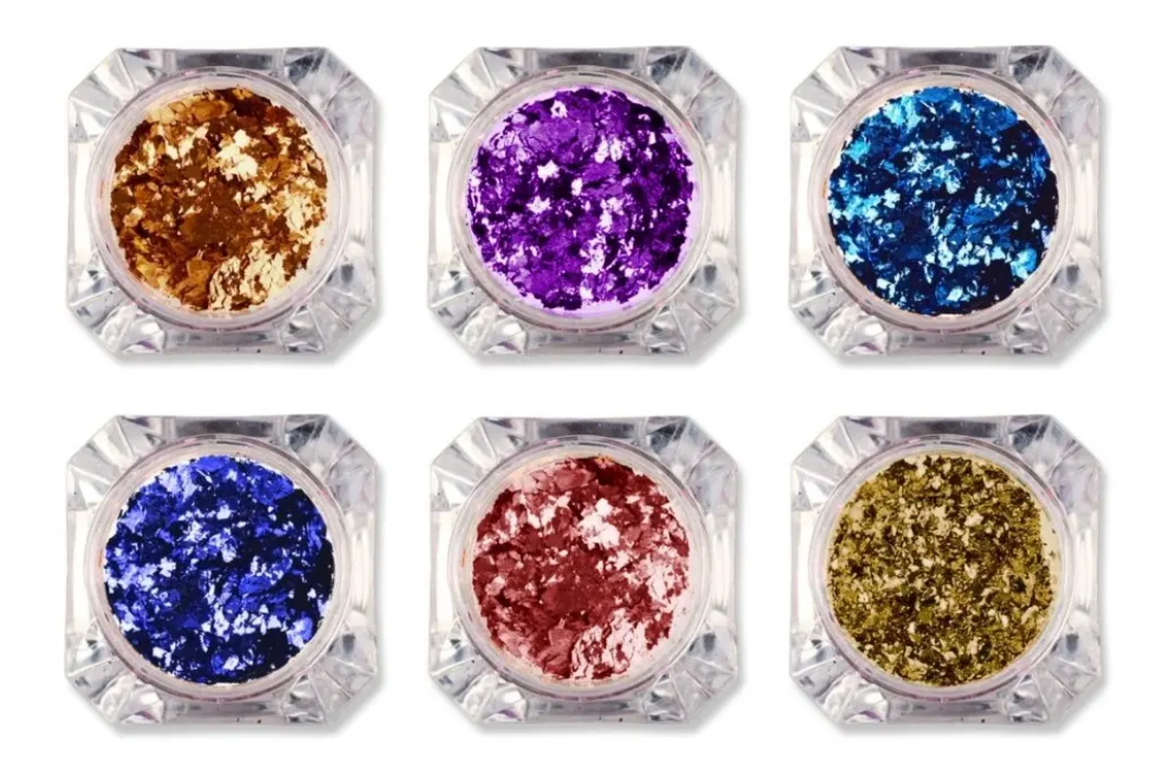 Set Flakes De Colores Para Uñas - Papel Flake - Nail Art