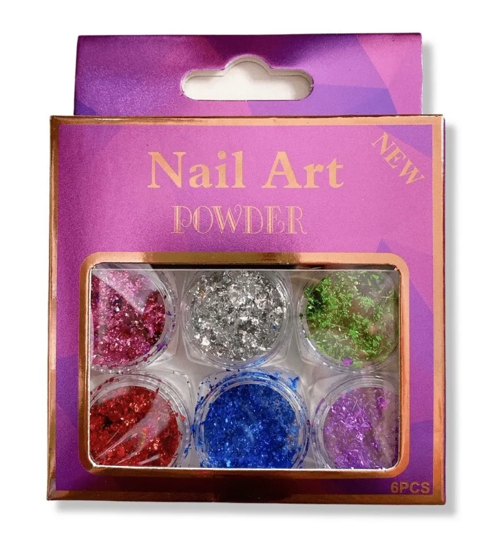 Set Flakes De Colores Para Uñas - Papel Flake - Nail Art