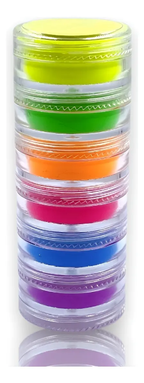 Torre De 6 Pigmentos Fluor Para Maquillaje Y Manicure