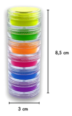 Torre De 6 Pigmentos Fluor Para Maquillaje Y Manicure