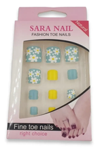 Kit Uñas Postizas Diseño Para Pies Pack De 12 Kits