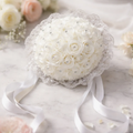 Ramo De Novia Blanco Con Brillos Para Tirar