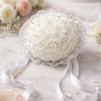 Ramo De Novia Blanco Con Brillos Para Tirar