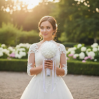 Ramo De Novia Blanco Con Brillos Para Tirar