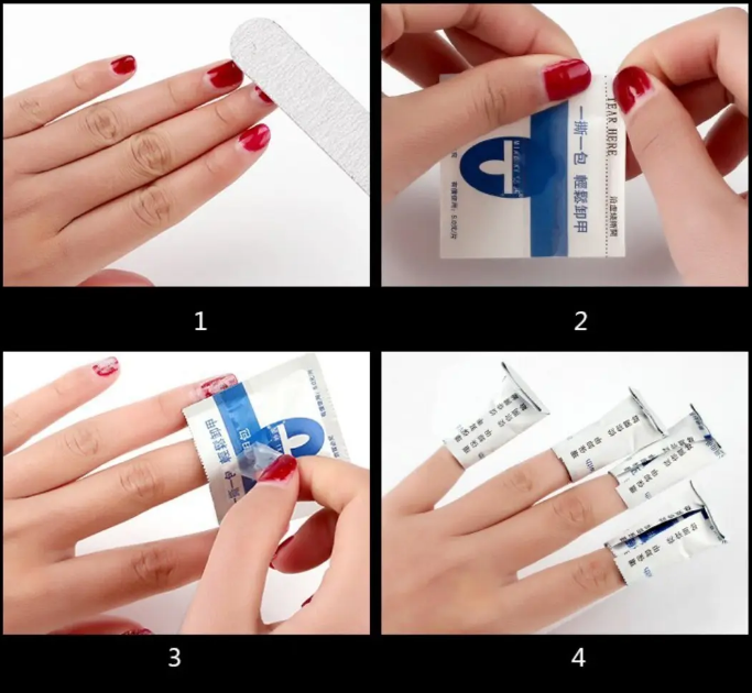 Removedor Sachet 200 Un Esmaltes De Uñas Permanente Gel Uv