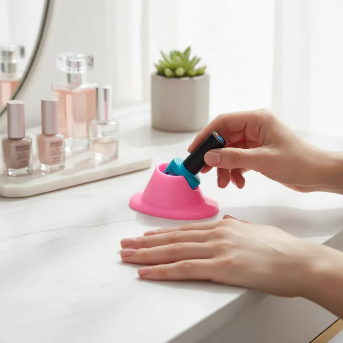 Soporte De Silicona De Escritorio Para Esmaltes