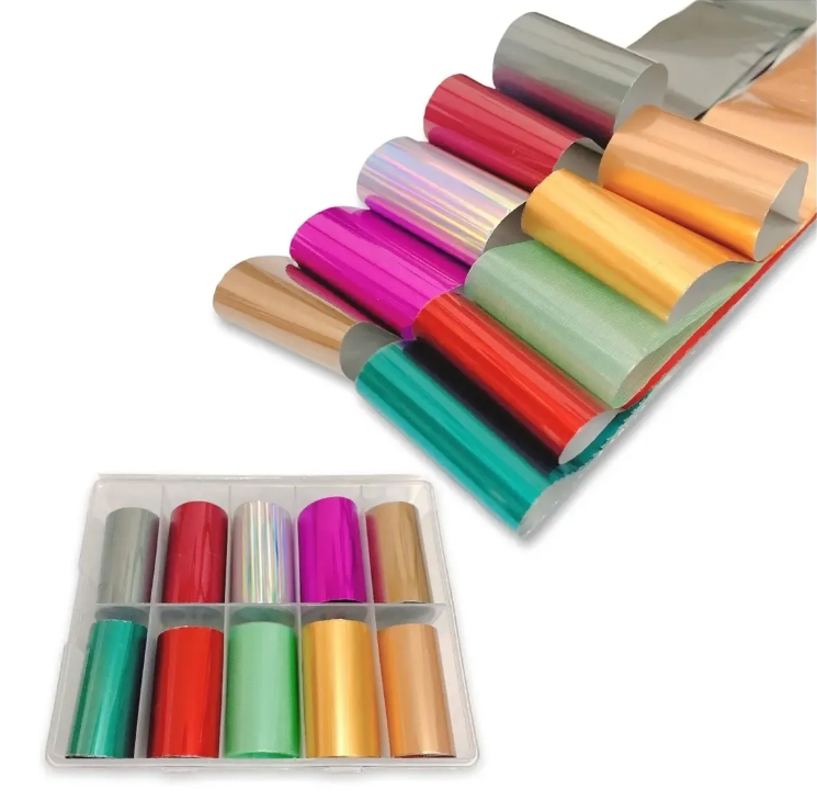 Papel Foil Decorativo Para Uñas Efecto Espejo