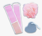 Set Para Ducha: Esponja + Piedra Pome + Esponja Exfoliante