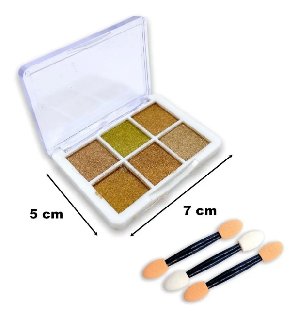 Paleta De 6 Colores De Efecto Espejo Sólido Para Uñas