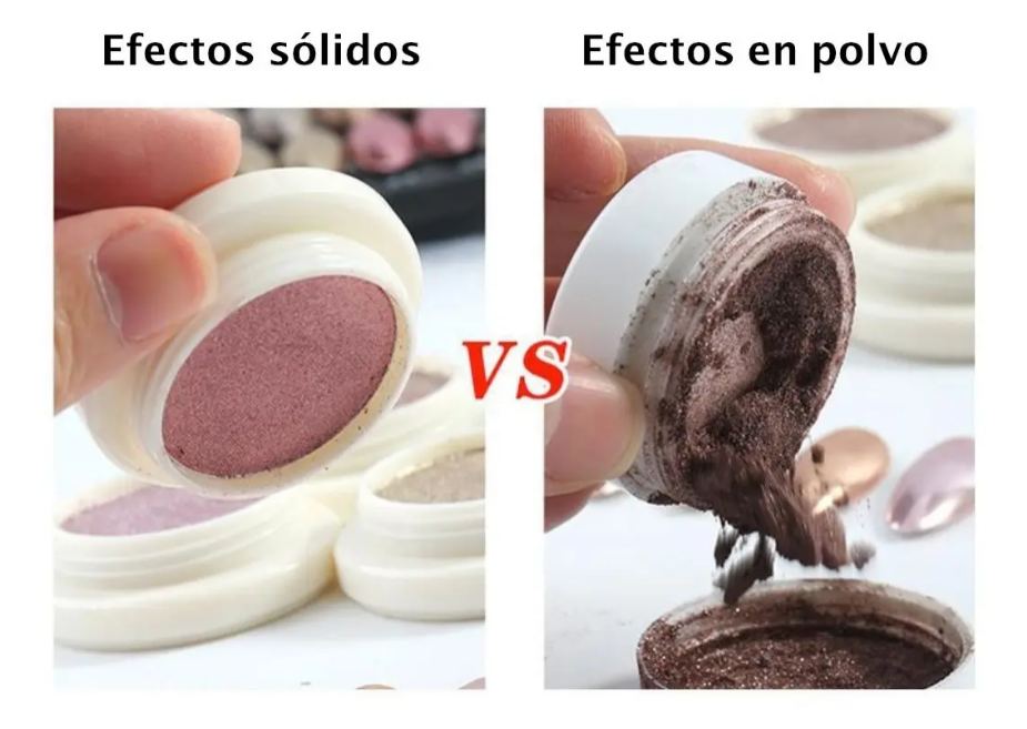 Paleta De 6 Colores De Efecto Espejo Sólido Para Uñas