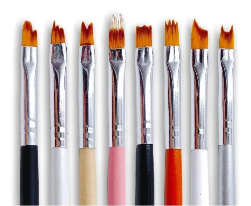 Set De 8 Pinceles De Diseño Para Uñas Para Diseñar Flores