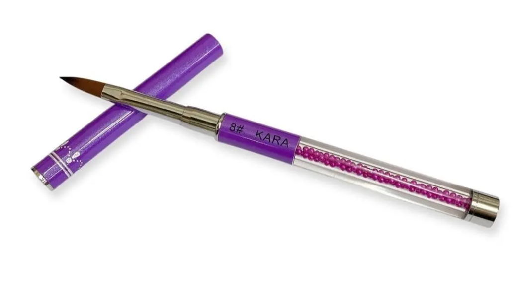 Pincel Para Acrílico Con Tapa De Pelo Natural