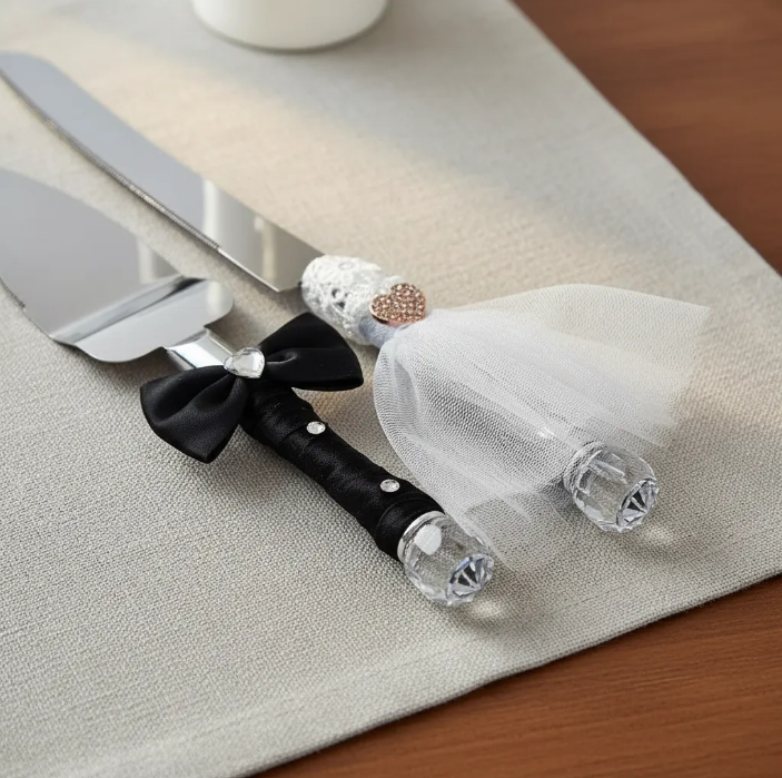 Juego De Servidor Y Cuchillo Para Pastel De Bodas