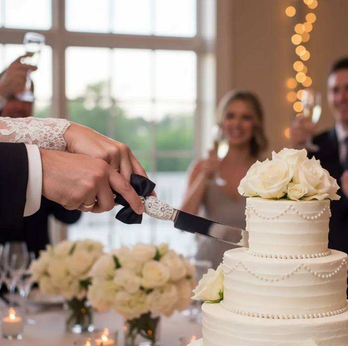 Juego De Servidor Y Cuchillo Para Pastel De Bodas