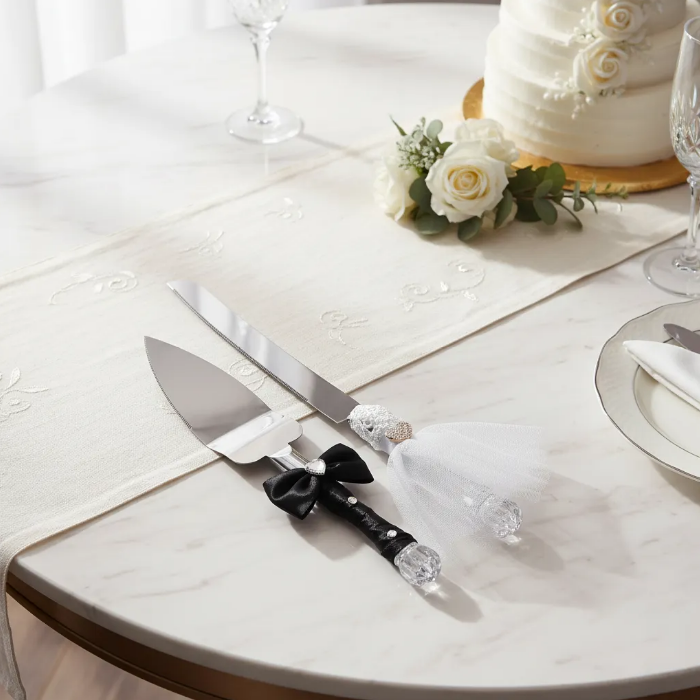 Juego De Servidor Y Cuchillo Para Pastel De Bodas